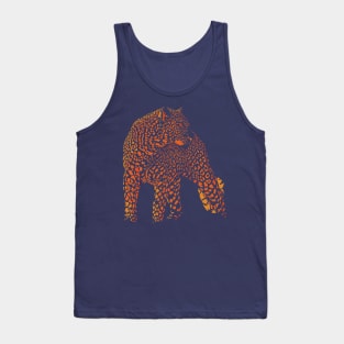 Cheetah orange silhoutte Tank Top